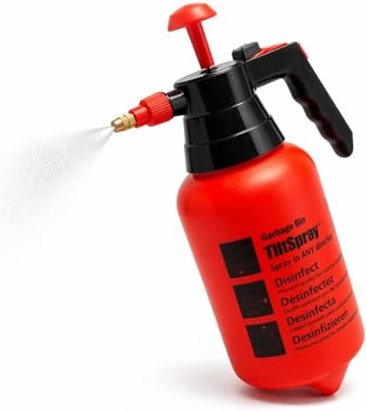 TiltSpray 32oz Spray Bottle – Sprays Upside Down & Any Angle, Heavy Duty Cleaning Sprayer for Hard-to-Reach Areas, Kitchen, Bathroom, Plants & Car Detailing – Leak Resistant, Adjustable Nozzle by BinClaw