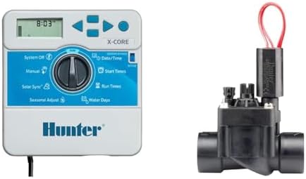 Hunter Sprinkler Irrigation XC600i X-Core 6-Station Gray Controller and 1" PGV Valve Bundle by Unknown