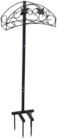 Garden Hose Holder Detachable Freestanding Water Hose Stand with Storage Basket Iron Outdoor Yard - Image 7