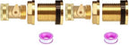 Joywayus 3/4"GHT Female x 1"NPT Male Brass Bulkhead Water Tank Connector & Garden Hose Shut Off Valve Kit with Rubber Washers and Teflon Tape (Pack of 2) by Joywayus
