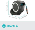 Gardena Wall-Mounted Hose Box RollUp M 20 m: Flexible watering for medium-sized gardens, swivel hose reel, with wall bracket, system parts and nozzle, including 20 m Gardena hose (18612-60) - Image 5