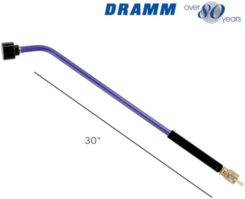 Dramm ColorMark Soft Rain Watering Spray Wand – 30” Long, Berry – Lightweight & Durable with 8" Foam Grip and Brass Shut-Off Valve – Ideal for Hanging Baskets, Planters, Gardens, Shrubs & Seedbeds - Image 4