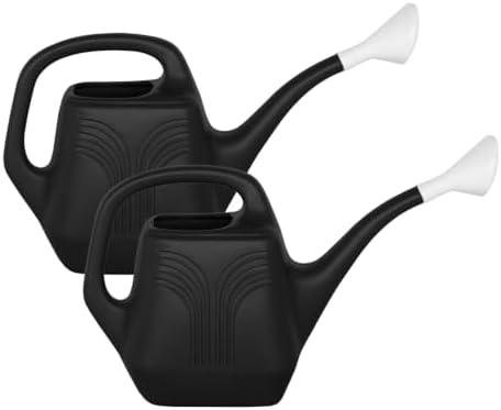 Bloem Promo 2 Gallon Plastic Watering Can, Black, 2-Pack by Bloem