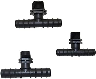 Hose Connector Adapter DN16 DN20 1/2 Inch 3/4 Inch Male Barb Tee Joint Garden Water Hose Diverter 5 Pieces of Drip Irrigation Connection Tools (Color : Black) - Image 5