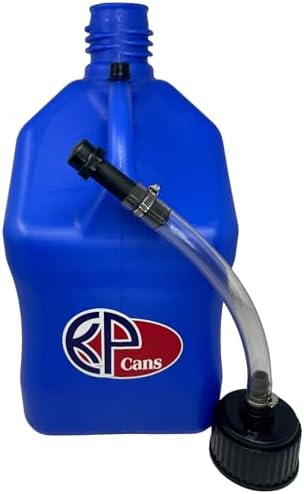 5.5 Gallon Square Utility Jug 1 Pack with 15" Clear Dispensing Hose Kit & Dual-Purpose Cap | BPA-Free Heavy-Duty Multi-Use Container for Water Storage, Automotive Fluids & Outdoor Applications by KOOLPRODUCTS