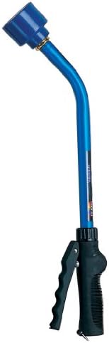 Dramm Touch-N-Flow Rain Wand – 16” Long, Blue – Full Watering Flow with Trigger-Style Shut-Off Valve & Lock – High-Flow, Gentle Spray for Gardens, Hanging Baskets & Flowerbeds by DRAMM