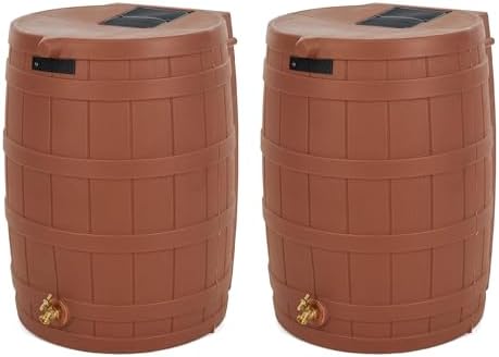 Good Ideas Rain Wizard Water Collection Barrel, 50 Gallon, Terra Cotta by GoodIdeas