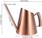 Stainless Steel Indoor Watering Can with Long Spout, Bronze - Image 2