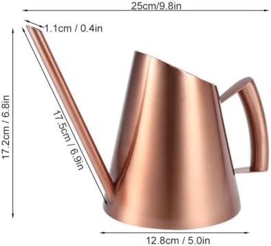 Stainless Steel Indoor Watering Can with Long Spout, Bronze - Image 2