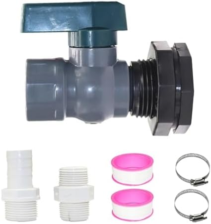 PVC Rain Barrel Diverter Kit, 3/4 Inch Valve, Spigot with Bulkhead Fitting Leak-Proof Adapter - Image 3