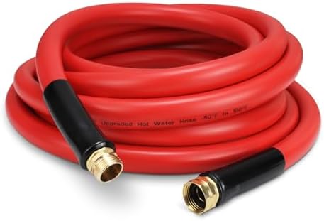 Garden Hose 20ft x 3/4” Hot/Cold Water Hose, -50°F to 190°F, Red by BLENDLITETools