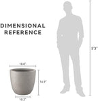 Kante Weathered Concrete Planter 18" Dia All-Weather Round Large Pot - Image 7