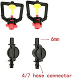 Garden Lawn Sprinkler Irrigation System Kit Greenhouse Hanging Barb Connector with Weight Anti-drip Device 360 Degree Rotation IT031(Yellow) - Image 5