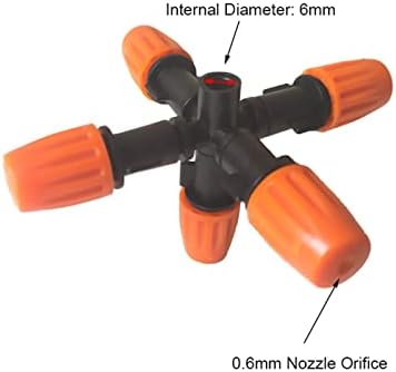 Garden Lawn Sprinkler Irrigation System 1 Piece of 5 Heads Micro-Irrigation System Mist Cooling Nozzle Garden Greenhouse Adjustable and Shut Down Spray Nozzle - Image 6
