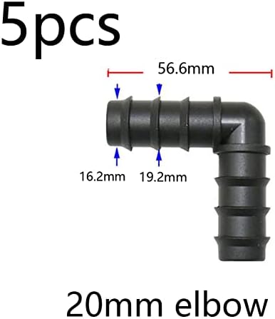 Garden Irrigation Tubing Fitting 16 20 25mm Tube Tee Elbow Equal Barb Connector End Plug Reducer Tee Micro Drip Adapter 5Pcs (Color : 25mm Tee) - Image 3