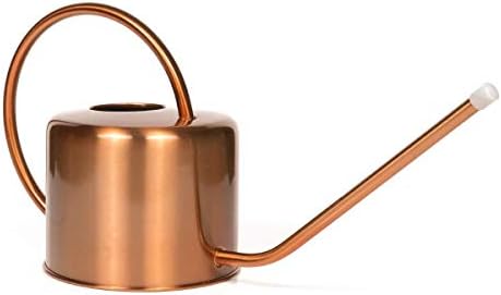 Metal Watering Can Long Spout Watering Can Stainless Steel for Indoor Outdoor Plants 1.3L Watering Pot Bronze by Layboo