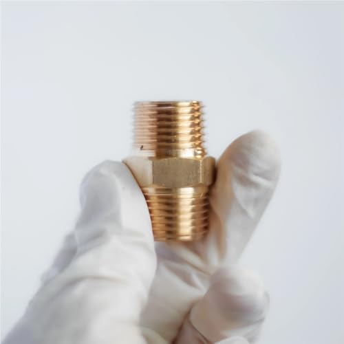 Hose Connector 6pcs Brass Pipe Hex Nipple Fitting 1/8" 1/4" 3/8" 1/2" 3/4" 1" BSP Male Thread Quick Adapter Coupler Connector for Garden Fitting(1l4 to 1l4) - Image 6