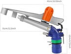 Irrigation Sprinkler, High Pressure Impact Water Sprinkler, 360° Adjustable Large Area Sprinkler, Heavy Duty Metal Spray Gun for Lawn, Garden, Farm, 164-213 ft Coverage, Silver Blue - Image 2