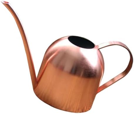 Stainless Steel Watering Container Pink Gold Long Spout Gentle Sprinkle Indoor Outdoor Plants Ergonomic Handle Lightweight Garden Pot by Ifundom