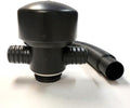 UFO Rain Barrel 4" Mini Docking Diverter with Overflow Hose for Poly Drums (Black) by EarthMark