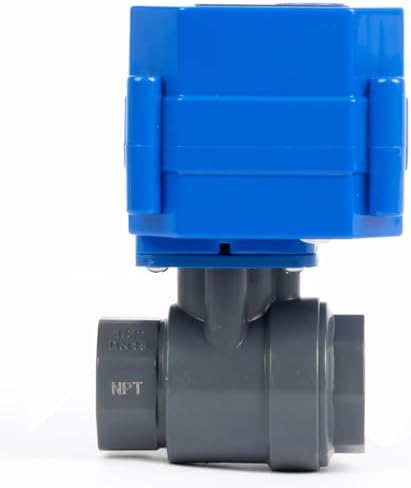 U.S. Solid 1/2" Motorized Ball Valve with US Plug 110VAC UPVC Electrical Ball Valve, Auto Return, Normally Closed - Image 3