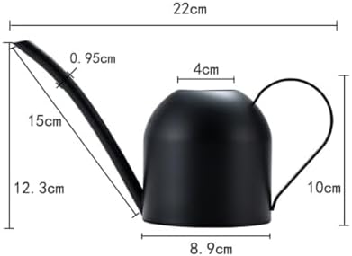 500ml Black Stainless Steel Watering Pot with Long Spout for Indoor and Outdoor Plants Garden Tool Vintage Metal Sprinkling Kettle - Image 2