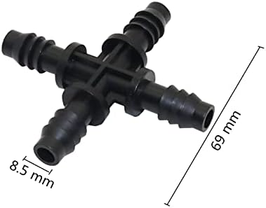 Utility Hose Butt Hose Connector Adapter 8Mm 4-Way Manifold Garden Drip Irrigation Quick Couplingricultural Water Adapter for 5 Pieces of 8/11Mm Hose - Image 2