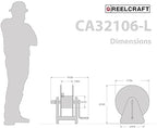 Reelcraft CA32106-L - 1/2 x 100ft, 1000 psi, Hand Crank Hose Reel - Image 3