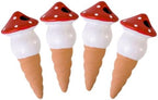 4pcs Ceramic Mushroom Plant Watering Globes, Self Spikes by Unknown