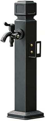 Freestanding Garden Water Column with Outdoor Hose Stand Stainless Steel Vertical Garden Water Column Double Outlet Faucet Suitable for Irrigation and Car Washing 60cm Dual Water Outlet by Unknown