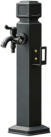 Freestanding Garden Water Column with Outdoor Hose Stand Stainless Steel Vertical Garden Water Column Double Outlet Faucet Suitable for Irrigation and Car Washing 60cm Dual Water Outlet by Unknown