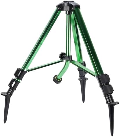Impact Sprinkler On Tripod Base Brass and Aluminum Tripod Sprinkler 16 to 37in Adjustable Height Automatic Rotating Lawn for Garden Lawn Yard Watering - Image 3