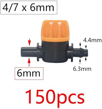 Garden supplies 20-150pc 4/7mm Hose Barb Mini Valve Garden Tap 1/4" To 6mm Mist Nozzle Connector Drip Irrigation Fittings Pipe Water Valve Nozzle(PURPLE) - Image 2