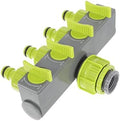 4 Way Garden Hose Splitter Y Adapter with Individual Control by BESTonZON