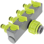 4 Way Garden Hose Splitter Y Adapter with Individual Control by BESTonZON