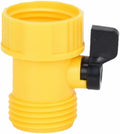 Yellow Poly Garden Hose Faucet Connector w Shut Off (10) by Unknown