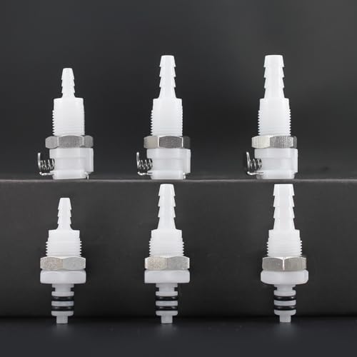2Pcs 1/8" Plastic Panel Mounting Hose Barb Quick Connector Disconnect - Image 6
