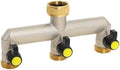 3-Way Brass Garden Hose Splitter with Knobs, Valve Water Distributor with 3/4 Brass Valve, Ensures Efficient Water Flow Control, for Automatic Irrigation by Unknown