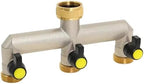 3-Way Brass Garden Hose Splitter with Knobs, Valve Water Distributor with 3/4 Brass Valve, Ensures Efficient Water Flow Control, for Automatic Irrigation by Unknown