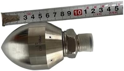 High Pressure Sewer Jetter Cleaning Nozzle 1/2 Inch Thread Stainless Steel(1l2 male 90L) - Image 5