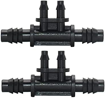 Quick Connect Garden Hose Garden Hose Tee Barb 8/11 To 1/4" 4/7 Hose Connector 4 Way Garden Irrigation Manifold 3/8" 80PCS (Color : Black, Diameter : 3/8'') - Image 3