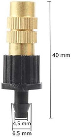 Garden Sprinkler 20Pcs Garden Adjustable Brass Atomizing Nozzle 4/7mm Hose Interface Barbed Misting Nozzles Watering Cooling Disinfection Sprayer - Image 2