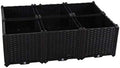 Hershii Rectangular Gardening Raised Bed Kits DIY Plant Growing Container Plastic Vegetables Herbs Flowers Large Deepened Planter Box for Balcony, Patio, Yard - Black - 46.06 X 30.7' X 14.96 Inches by FineLivingStartingwithaHome