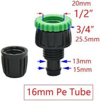 Pipe fitting Garden Tap 1/4" Hose Quick Connector Barb Water Pipe Joint Male Female Thread Drip Irrigation Adapter(G) - Image 2