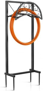Garden Hose Holder Stand, Heavy Duty Freestanding Metal Hose Hanger Rack for Outside, Holds Up to 150FT Water Hose, 4 Anchor Spikes, Yard Lawn Garden by Unknown