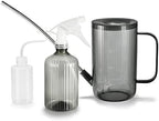 Watering Can Indoor Plants Small Watering Can Set w/Spray Bottle, Squeeze Bottle, Soil Moisture Meter(Gray) - Image 2