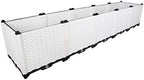 Hershii Garden Raised Bed Kits Rectangular Plastic Deepened Plant Containers Indoor Outdoor Vegetables Herbs Flowers Growing Planter Box - White - 76.77 X 15.35 X 14.96 Inches - Image 2
