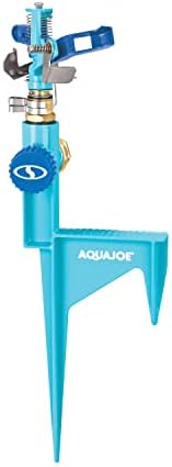 Aqua Joe AJ-ISH-2PK Indestructible Zinc Impulse 360 Degree Sprinkler W/Step Spike, Customizable Coverage, 1,400 Sq. Ft. Max Coverage, 2 Pack - Image 5