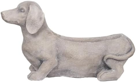 Dog Planter Garden Decor, 20 Inch, Gray - Image 3
