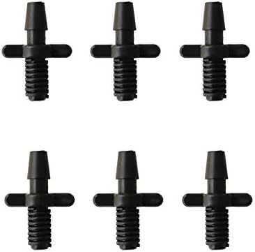 Garden Lawn Sprinkler Irrigation System 100Pcs 3 / 5mm Threaded Connector for Barbed Joint Drip Hose Plastic Barb Fitting by Unknown